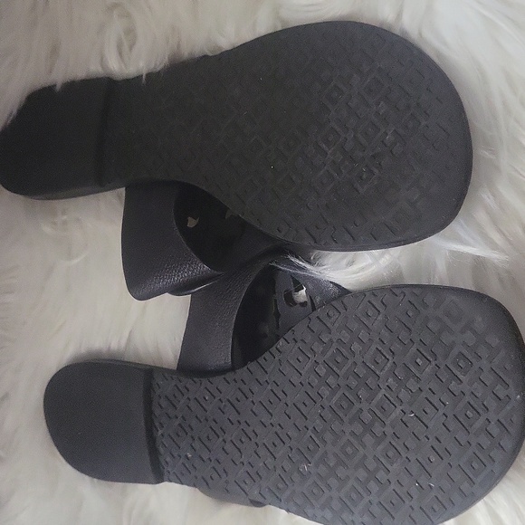 Tory Burch Black Leather Sandals - Picture 6 of 10